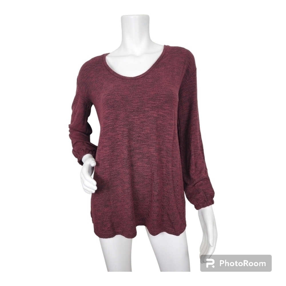 A Pea In The Pod Burgandy Long Sleeve Top Size XS